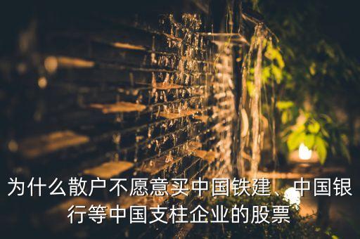 為什么散戶不愿意買中國鐵建、中國銀行等中國支柱企業(yè)的股票