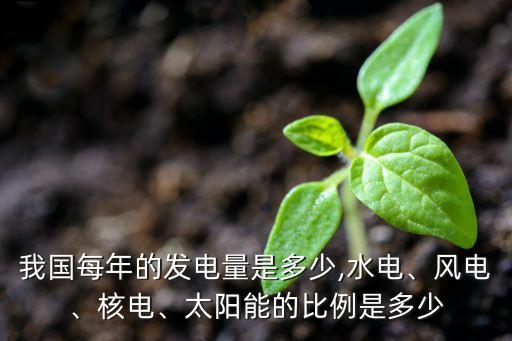 我國(guó)每年的發(fā)電量是多少,水電、風(fēng)電、核電、太陽(yáng)能的比例是多少