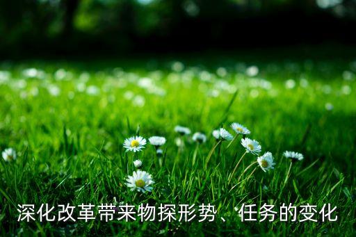 深化改革帶來物探形勢(shì)、任務(wù)的變化