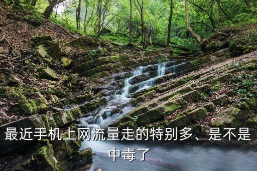 最近手機(jī)上網(wǎng)流量走的特別多、是不是中毒了