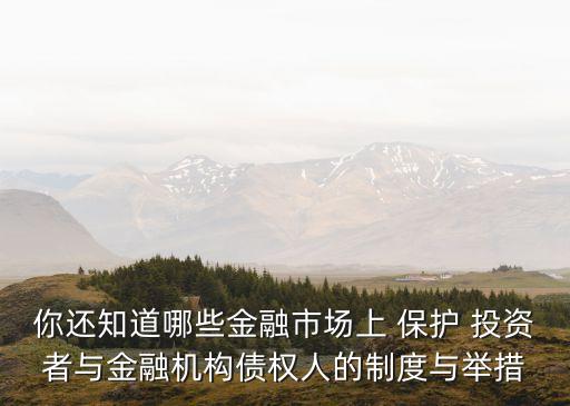 關(guān)于投資者保護的界定