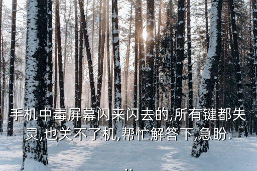 手機(jī)中毒屏幕閃來(lái)閃去的,所有鍵都失靈,也關(guān)不了機(jī),幫忙解答下,急盼...