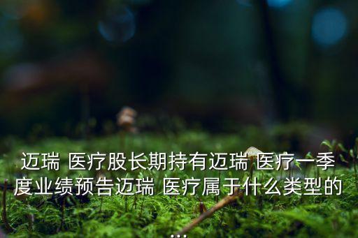 邁瑞 醫(yī)療股長期持有邁瑞 醫(yī)療一季度業(yè)績預告邁瑞 醫(yī)療屬于什么類型的...