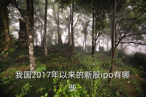 我國(guó)2017年以來的新股ipo有哪些