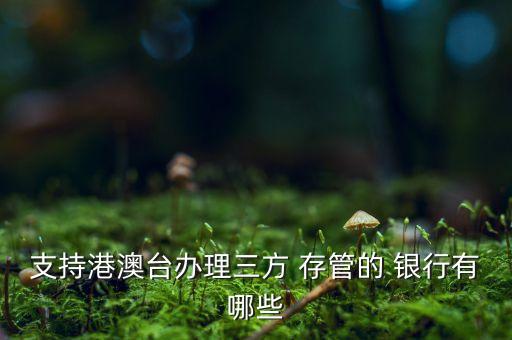 支持港澳臺(tái)辦理三方 存管的 銀行有哪些