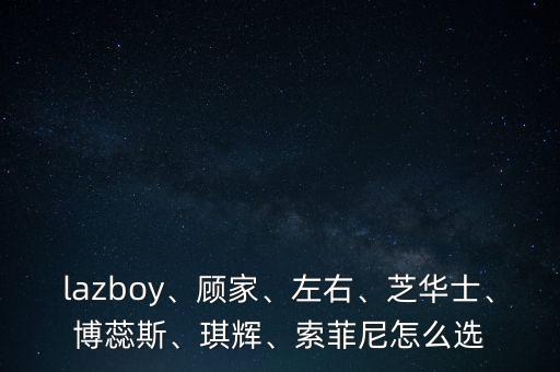 lazboy、顧家、左右、芝華士、博蕊斯、琪輝、索菲尼怎么選