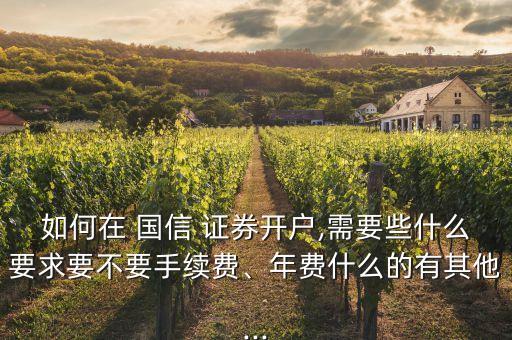 如何在 國信 證券開戶,需要些什么要求要不要手續(xù)費、年費什么的有其他...