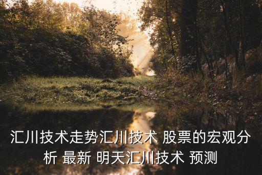 匯川技術(shù)走勢匯川技術(shù) 股票的宏觀分析 最新 明天匯川技術(shù) 預測