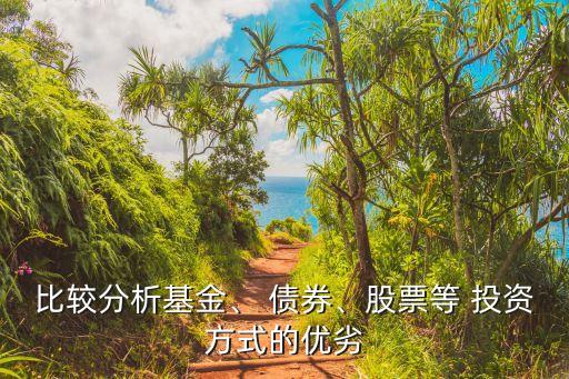 比較分析基金、 債券、股票等 投資方式的優(yōu)劣