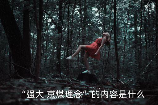 “強大 京煤理念”的內(nèi)容是什么
