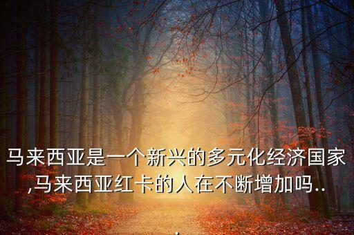 馬來西亞是一個(gè)新興的多元化經(jīng)濟(jì)國家,馬來西亞紅卡的人在不斷增加嗎...