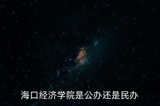 ?？诮?jīng)濟學院是公辦還是民辦