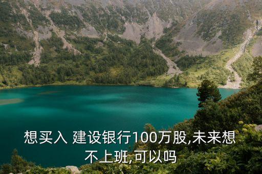 想買入 建設(shè)銀行100萬(wàn)股,未來(lái)想不上班,可以嗎