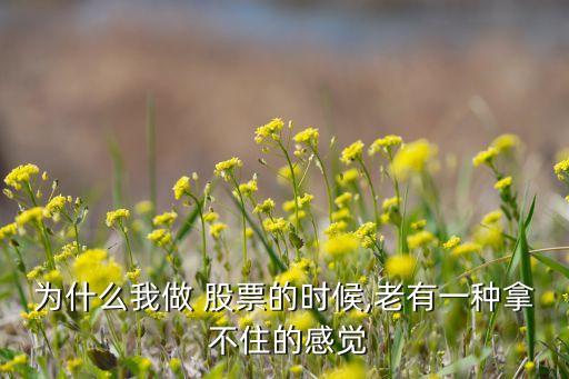 為什么我做 股票的時(shí)候,老有一種拿 不住的感覺(jué)