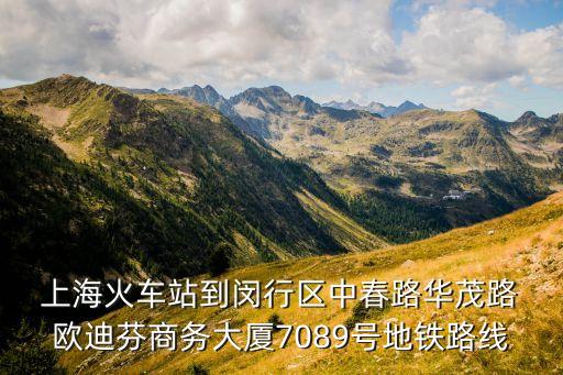  上?；疖囌镜介h行區(qū)中春路華茂路 歐迪芬商務(wù)大廈7089號地鐵路線