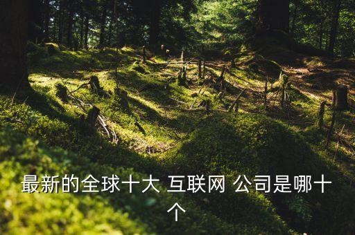 最新的全球十大 互聯(lián)網 公司是哪十個