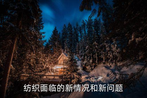中國(guó)紡織面臨的新情況和新問題