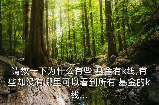 請(qǐng)教一下為什么有些 基金有k線,有些卻沒(méi)有哪里可以看到所有 基金的k線...