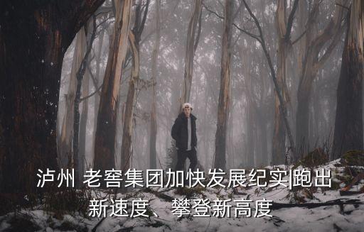  瀘州 老窖集團(tuán)加快發(fā)展紀(jì)實(shí)|跑出新速度、攀登新高度