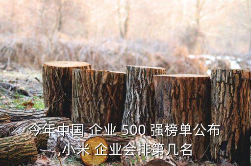 今年中國 企業(yè) 500 強(qiáng)榜單公布,小米 企業(yè)會排第幾名