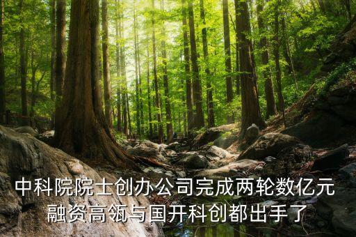 中科院院士創(chuàng)辦公司完成兩輪數(shù)億元 融資高瓴與國(guó)開科創(chuàng)都出手了