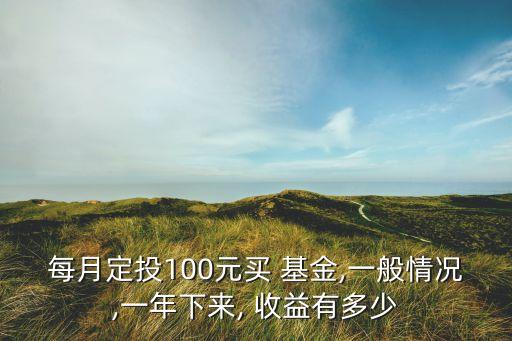 每月定投100元買(mǎi) 基金,一般情況,一年下來(lái), 收益有多少