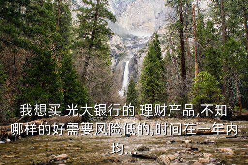 我想買 光大銀行的 理財產(chǎn)品,不知哪樣的好需要風險低的,時間在一年內(nèi)均...