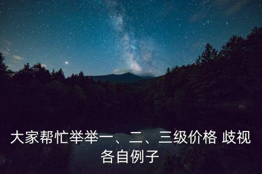 大家?guī)兔εe舉一、二、三級(jí)價(jià)格 歧視各自例子