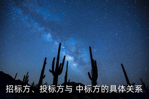 招標(biāo)方、投標(biāo)方與 中標(biāo)方的具體關(guān)系