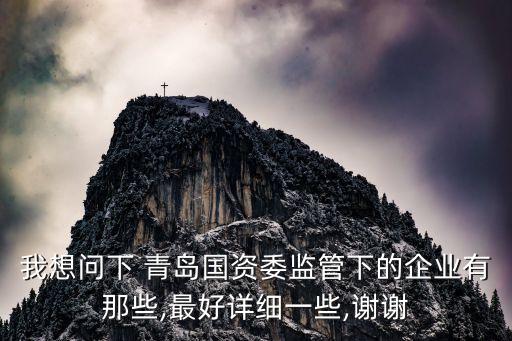 我想問下 青島國(guó)資委監(jiān)管下的企業(yè)有那些,最好詳細(xì)一些,謝謝