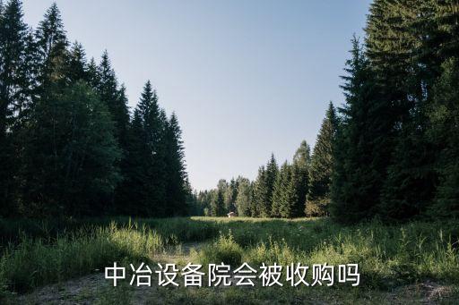  中冶設備院會被收購嗎