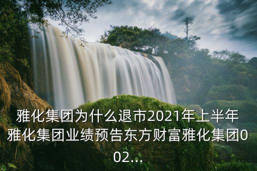 雅化集團為什么退市2021年上半年雅化集團業(yè)績預(yù)告東方財富雅化集團002...