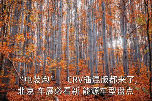 “電裝炮”、CRV插混版都來(lái)了, 北京 車展必看新 能源車型盤點(diǎn)