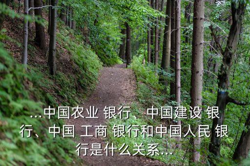 ...中國農(nóng)業(yè) 銀行、中國建設 銀行、中國 工商 銀行和中國人民 銀行是什么關系...