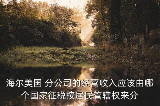 海爾美國(guó) 分公司的經(jīng)營(yíng)收入應(yīng)該由哪個(gè)國(guó)家征稅按居民管轄權(quán)來(lái)分