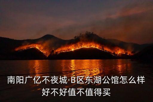 南陽(yáng)廣億不夜城·B區(qū)東湖公館怎么樣好不好值不值得買