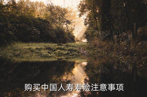  購買中國人壽壽險注意事項