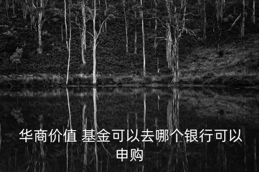  華商價(jià)值 基金可以去哪個(gè)銀行可以申購