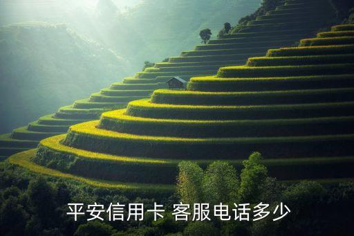  平安信用卡 客服電話(huà)多少