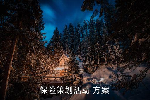 保險(xiǎn)策劃活動(dòng) 方案