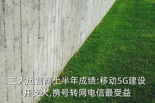 三大運(yùn)營商上半年成績:移動(dòng)5G建設(shè)開支大,攜號轉(zhuǎn)網(wǎng)電信最受益