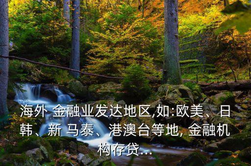 海外 金融業(yè)發(fā)達(dá)地區(qū),如:歐美、日韓、新 馬泰、港澳臺(tái)等地, 金融機(jī)構(gòu)存貸...