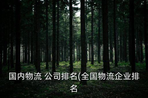 國內物流 公司排名(全國物流企業(yè)排名
