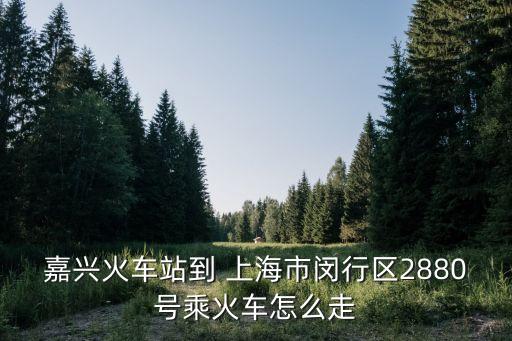 嘉興火車(chē)站到 上海市閔行區(qū)2880號(hào)乘火車(chē)怎么走
