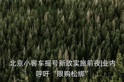  北京小客車搖號(hào)新政實(shí)施前夜|業(yè)內(nèi)呼吁“限購松綁”