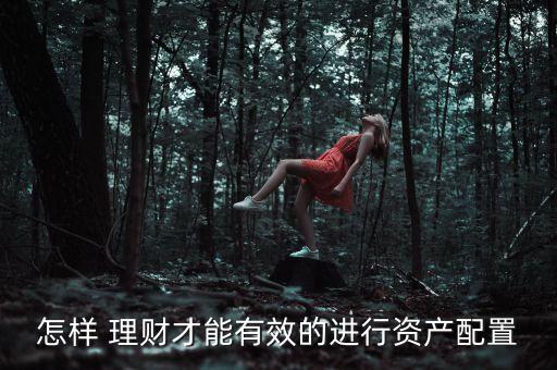 怎樣 理財(cái)才能有效的進(jìn)行資產(chǎn)配置