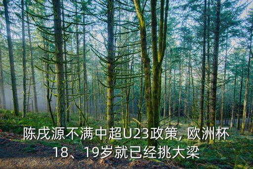 陳戌源不滿中超U23政策, 歐洲杯18、19歲就已經(jīng)挑大梁