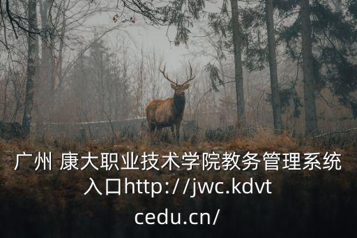 廣州 康大職業(yè)技術(shù)學院教務管理系統(tǒng)入口http://jwc.kdvtcedu.cn/