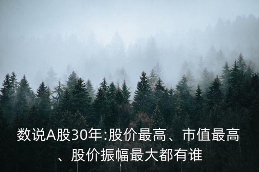數(shù)說A股30年:股價最高、市值最高、股價振幅最大都有誰
