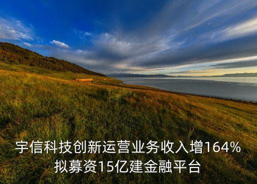 宇信科技創(chuàng)新運(yùn)營(yíng)業(yè)務(wù)收入增164%擬募資15億建金融平臺(tái)